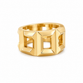 14K RUSTIC SQUARE DESIGN RING – 7 – JY Jewelry Wholesale