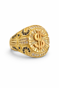 14K BLACK CZ DETAILS MONEY SYMBOL RING ROSE GOLD DETAIL – 10 – JY Jewelry Wholesale