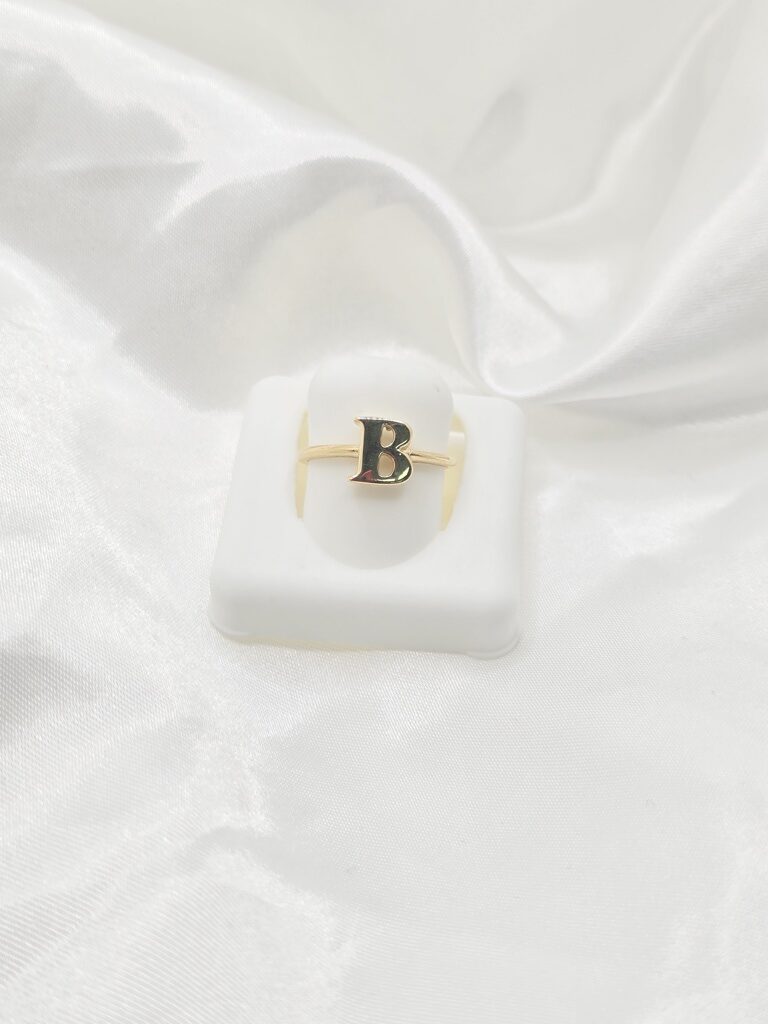 14K "B" LETTER RING – 6.5 – JY Jewelry Wholesale