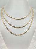 10K SOLID CUBAN CURB FLAT CHAIN CLOSE LINK – 24" 3.5MM – JY Jewelry Wholesale