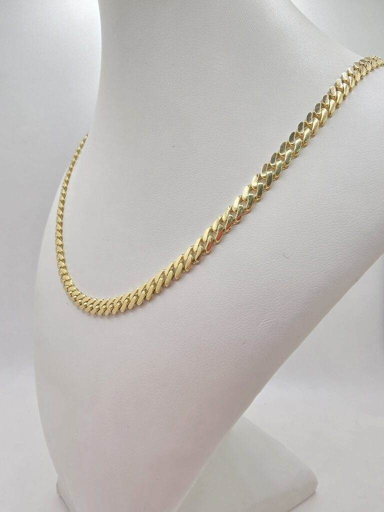 14K SEMISOLID MIAMI CUBAN CHAIN – 24" 5.5MM – JY Jewelry Wholesale