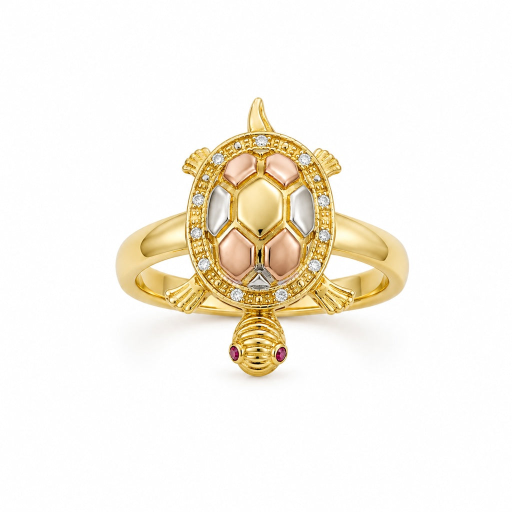 14K SPECIAL OFEFR TWO TONE TORTOISE RING – 7 – JY Jewelry Wholesale