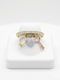 10K MODERN WITH PENDANT CZ DETAIL RING – 6.5 – JY Jewelry Wholesale