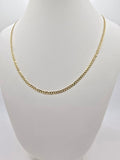 14K SOLID CUBAN CURB FLAT CHAIN – 20" 2MM – JY Jewelry Wholesale