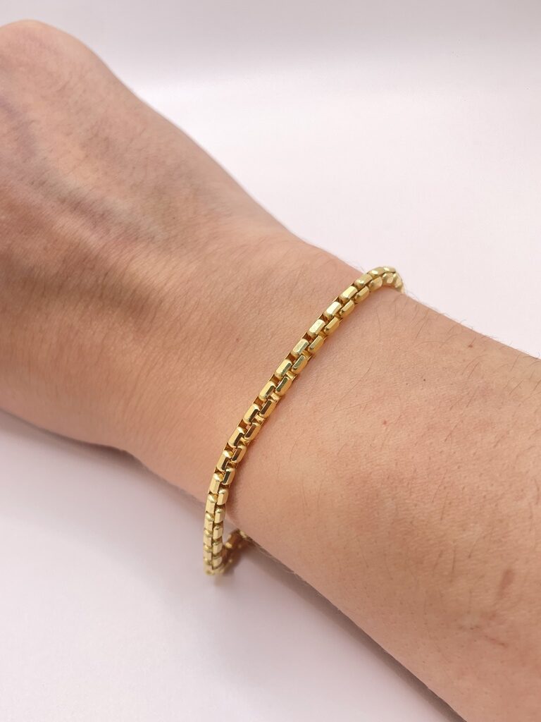 10K SOLID ROUND BOX BRACELET – 7" 3.5MM – JY Jewelry Wholesale