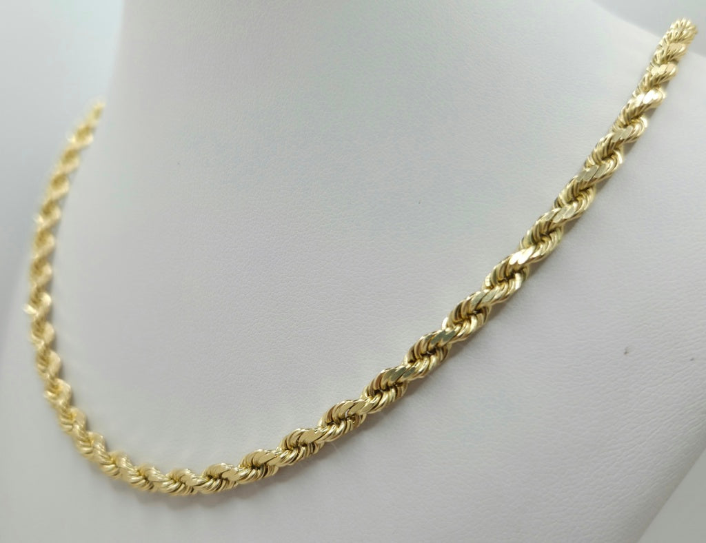 10K SOLID ROPE CHAIN – 20" 4MM – JY Jewelry Wholesale