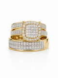 14K DIAMOND ENGAGEMENT TRIO SET RING+DIAMOND – 7-11 – JY Jewelry Wholesale