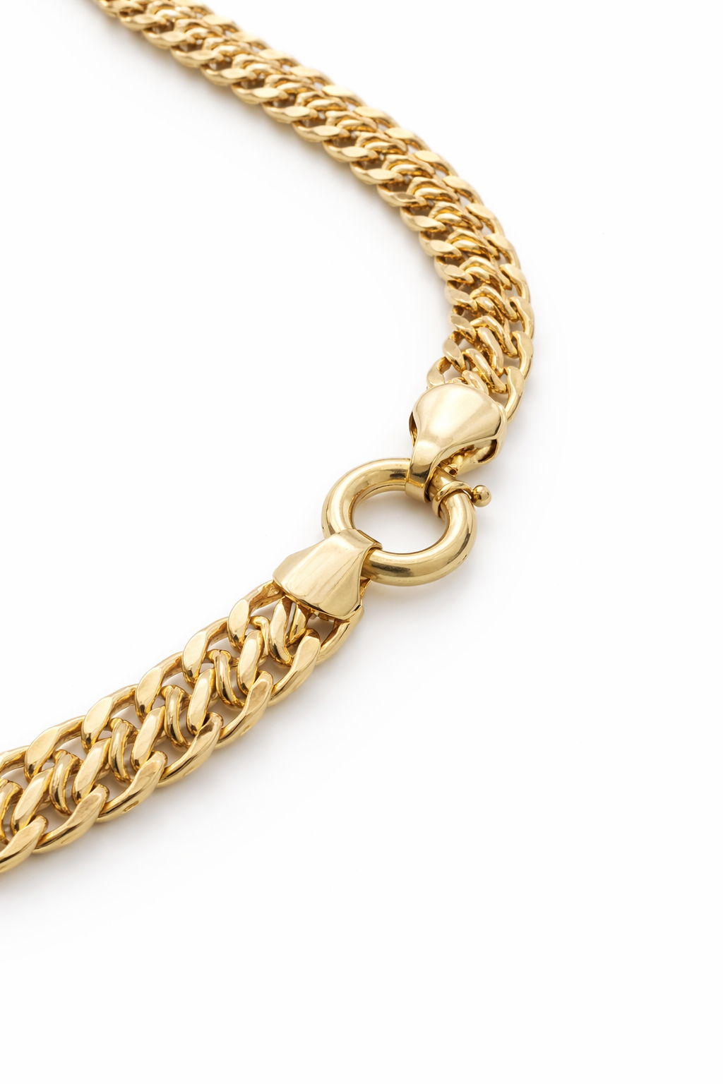 14K ELEGANT DOUBLE LINK STYLE NECKLACE – 18" – JY Jewelry Wholesale