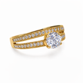 14K CLASSIC CZ WAVES DETAIL TWO-IN-ONE ENAGAGEMENT WOMEN'S RING – 7 – JY Jewelry Wholesale
