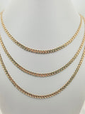 10K SOLID CUBAN CURB FLAT CHAIN CLOSE LINK – 16" 3.5MM – JY Jewelry Wholesale