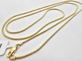 10K POP CORN CHAIN – 24" 1.5MM – JY Jewelry Wholesale
