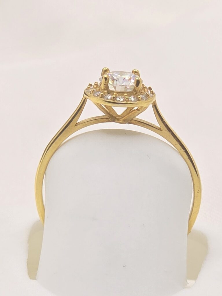 14K YG SOLITAIRE 0.75CT MOISSANITE WOMAN'S RING – 7 WIIGTH 1.53 GRS – JY Jewelry Wholesale