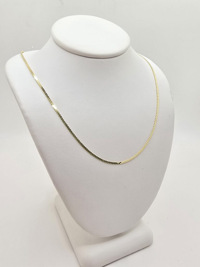 10K HERRINGBONE CHAIN – 16" 1.5MM – JY Jewelry Wholesale