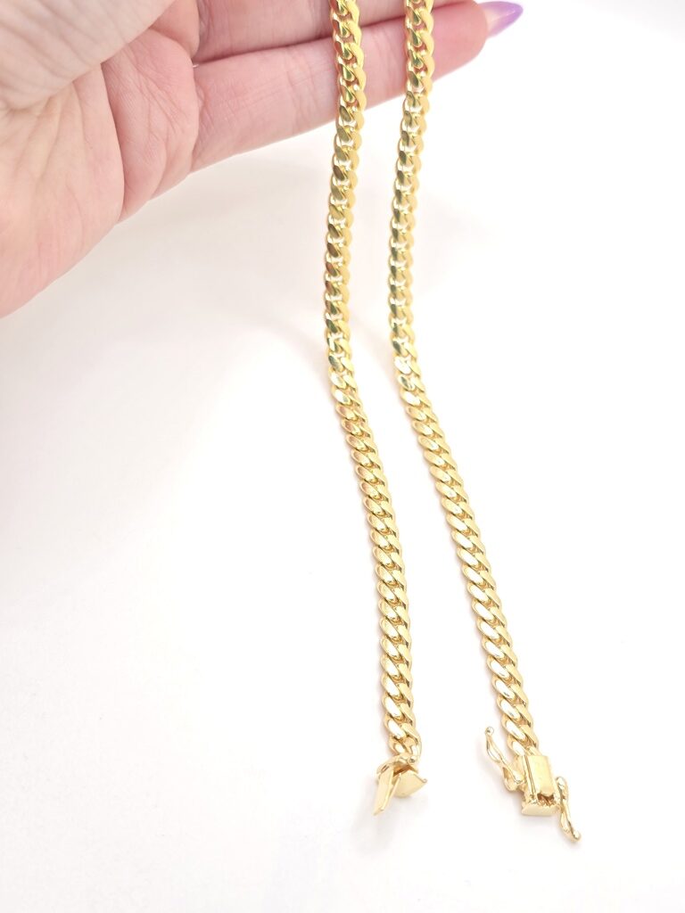 10K SOLID MIAMI CUBAN BRACELET – 8" 4MM – JY Jewelry Wholesale