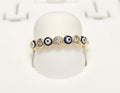 14K SIMPLE RING WITH BLUE EYES – 8 – JY Jewelry Wholesale