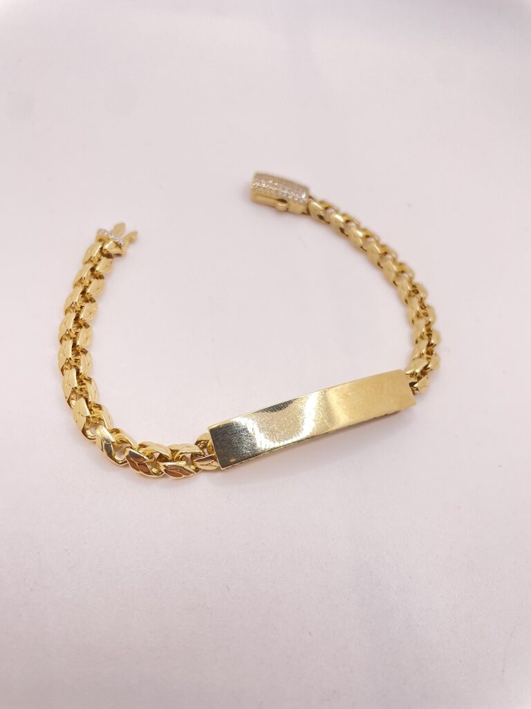 10K ID CHINO LINK STYLE BRACELET – 7" 5.5MM – JY Jewelry Wholesale