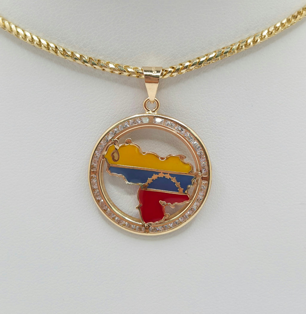 14K CZ DETAIL VENEZUELA FLAG – JY Jewelry Wholesale