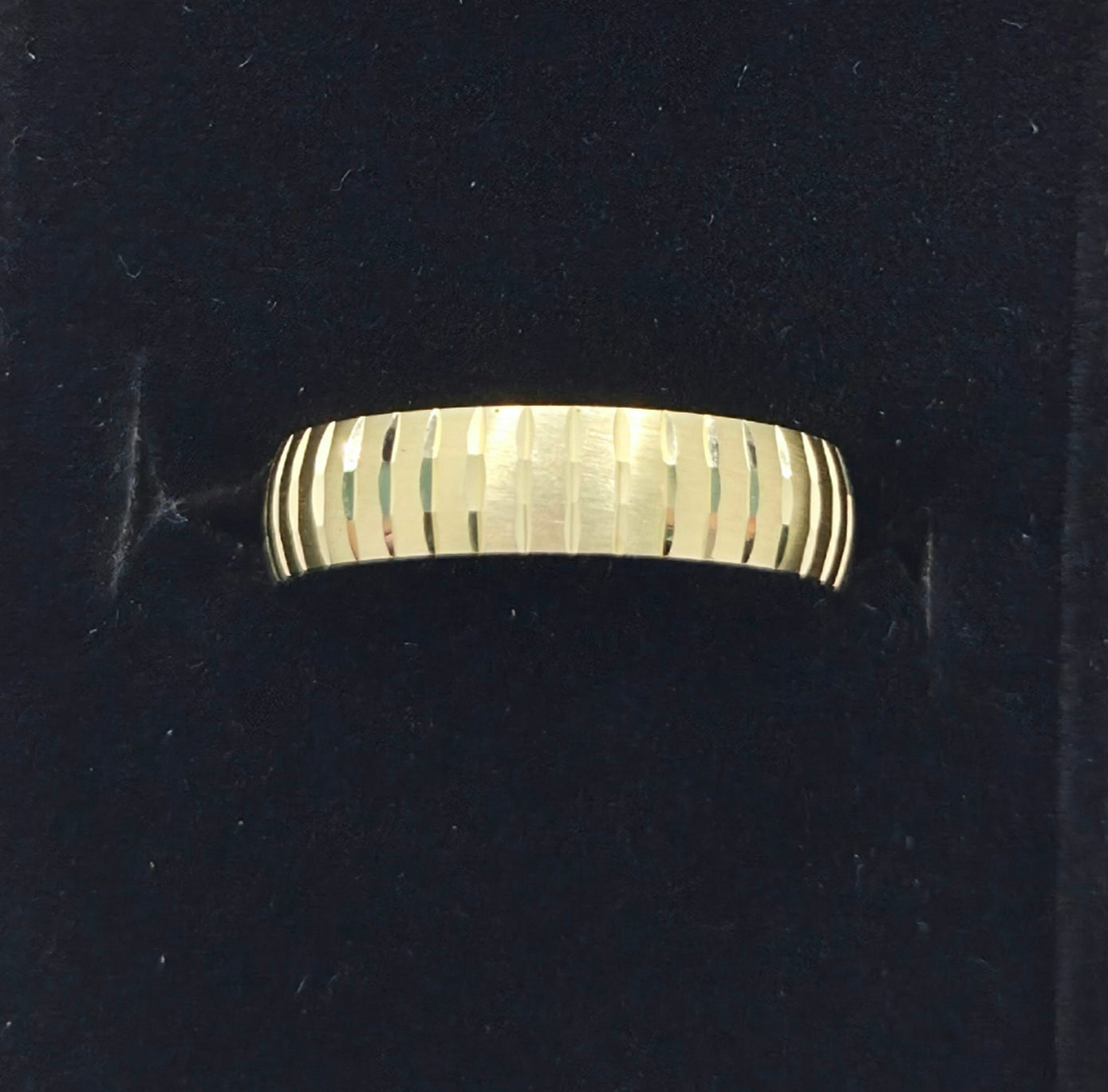 10K FANCY VERTICAL LINES DESIGN WEDDING BAND RING – 12 5MM – JY Jewelry Wholesale
