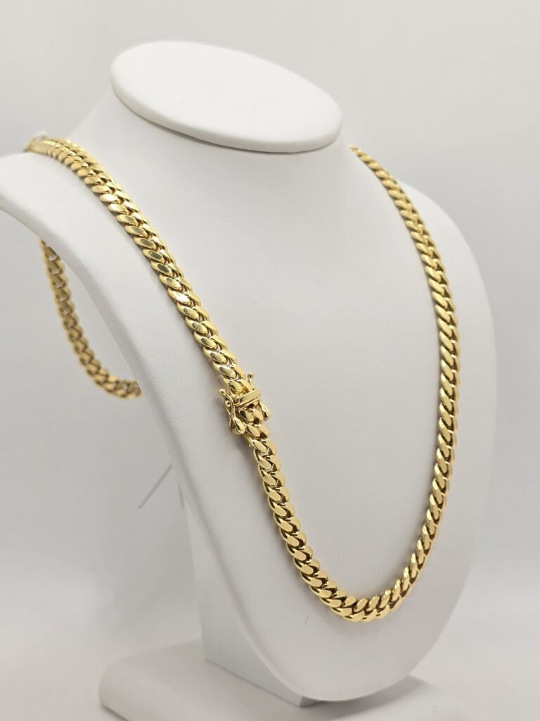 10K SOLID MIAMI CUBAN CHAIN – 5MM 20" – JY Jewelry Wholesale