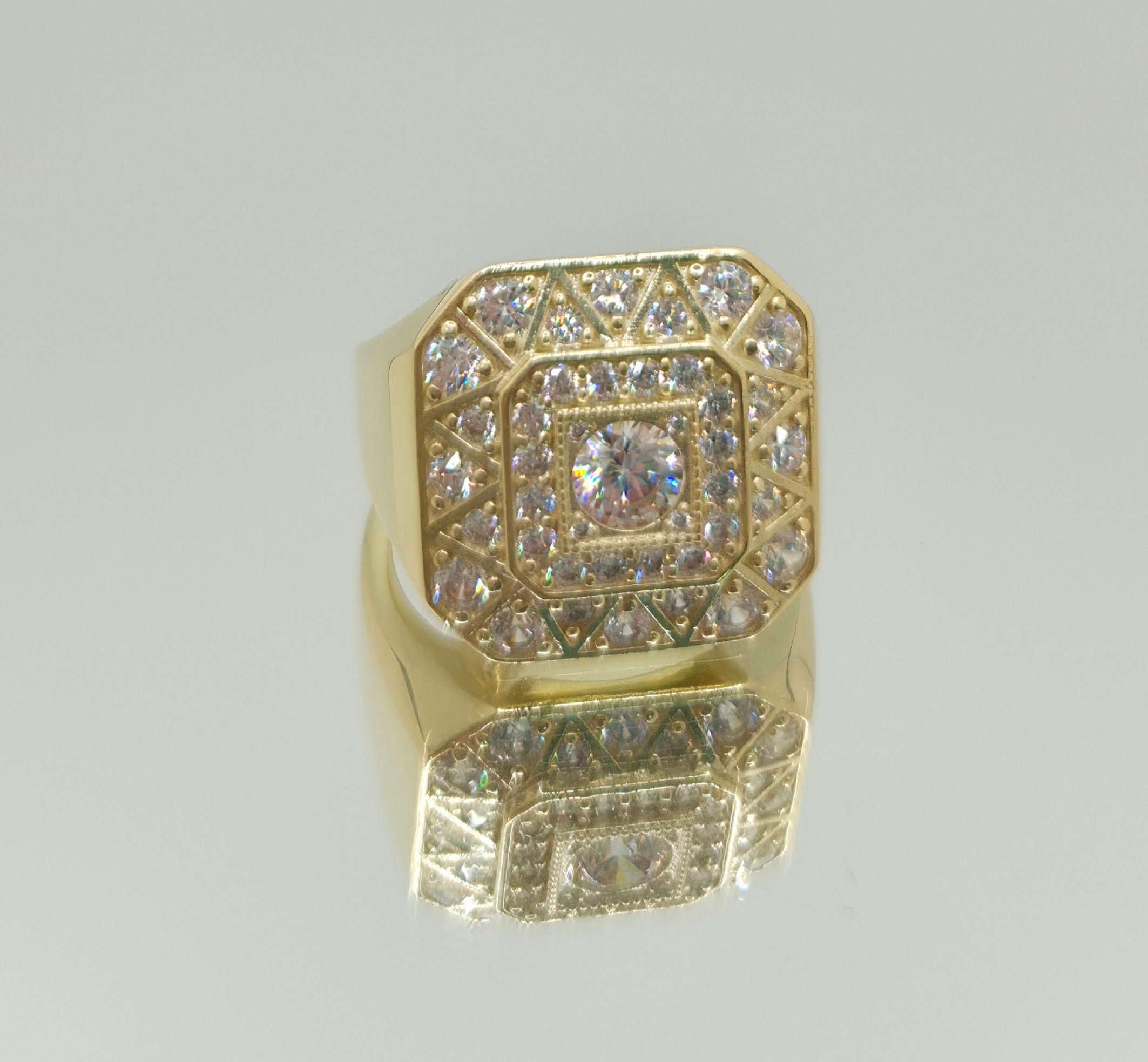 10K CZ ELEGANT DIFFERENT SQUARE MEN'S RING – 10 – JY Jewelry Wholesale