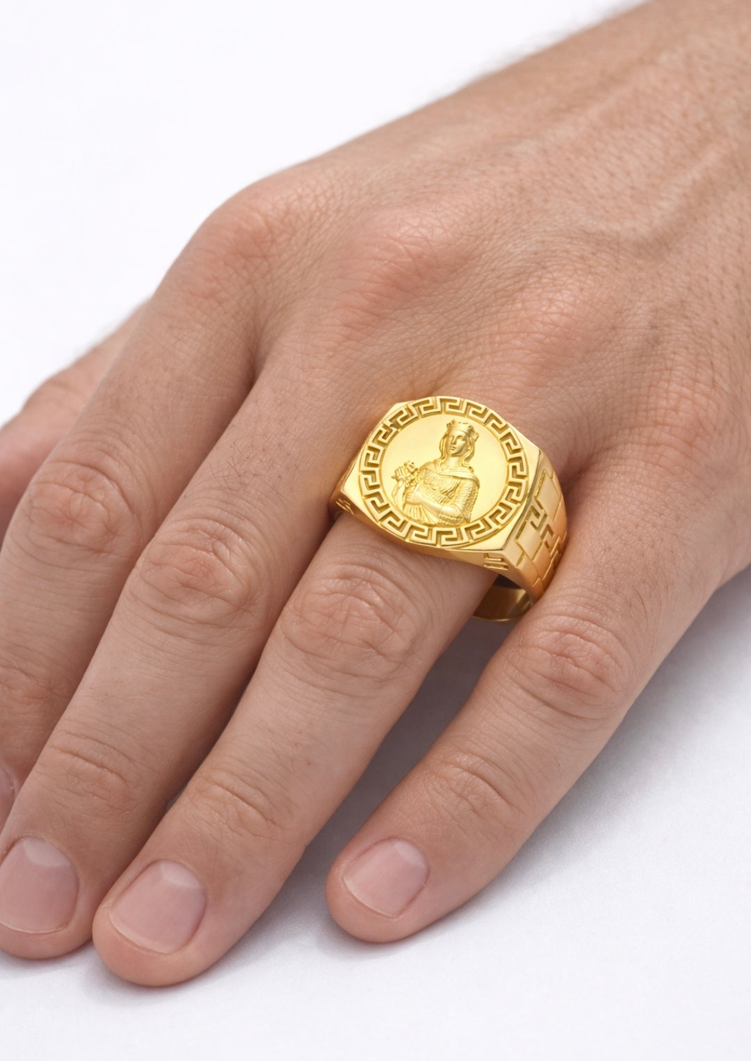 10K GREEK SILHOUETTE FRAME SANTA BARBARA RING – 10 – JY Jewelry Wholesale