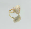 14K ELEGANT CZ HEART RING – 7 & 8 – JY Jewelry Wholesale