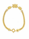 10K THREE BUTTERFLY CENTER BRAIDED DESIGN BRACELET – 7" – JY Jewelry Wholesale