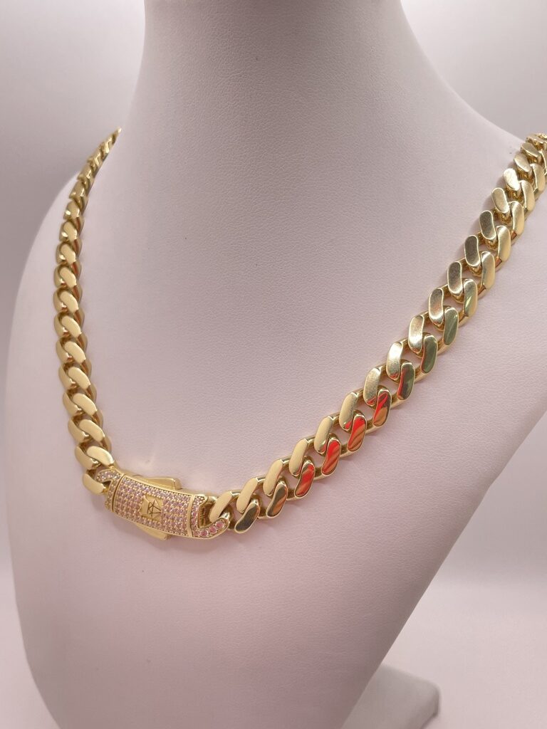 14K MONACO STYLE CHAIN – 20" 11MM – JY Jewelry Wholesale
