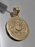 10K CIRCULAR PLAIN VIRGEN DE LA CARIDAD PENDANT – JY Jewelry Wholesale