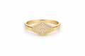 14K ELEGANT TRIANGLE RING WITH CZ DETAILS – 7 – JY Jewelry Wholesale
