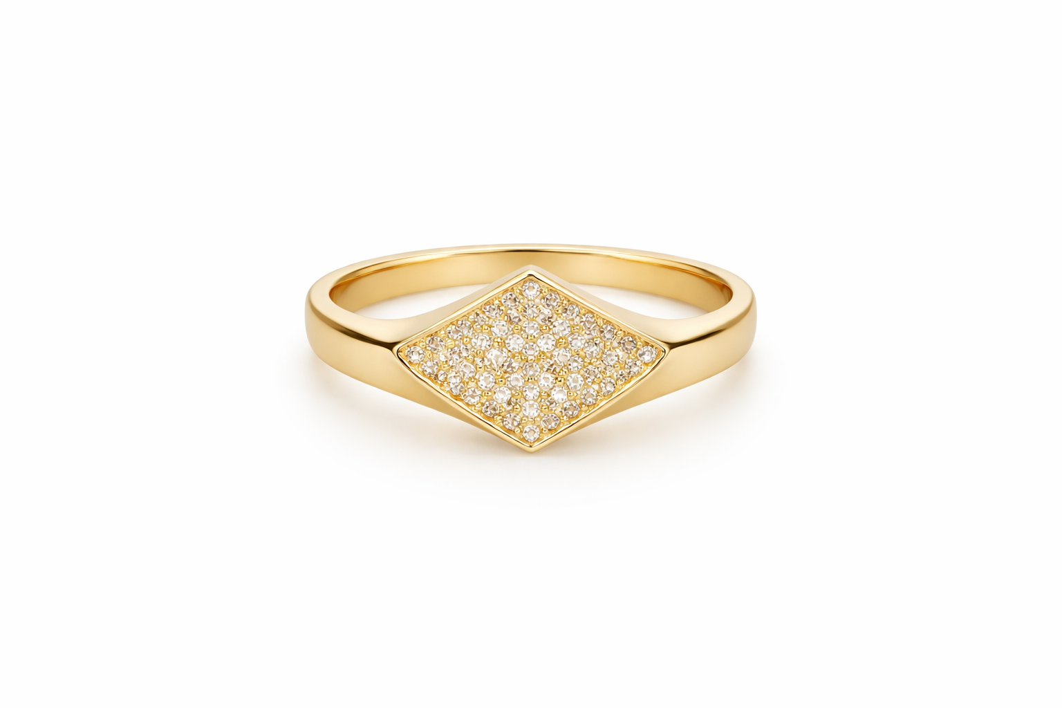 14K ELEGANT TRIANGLE RING WITH CZ DETAILS – 7 – JY Jewelry Wholesale