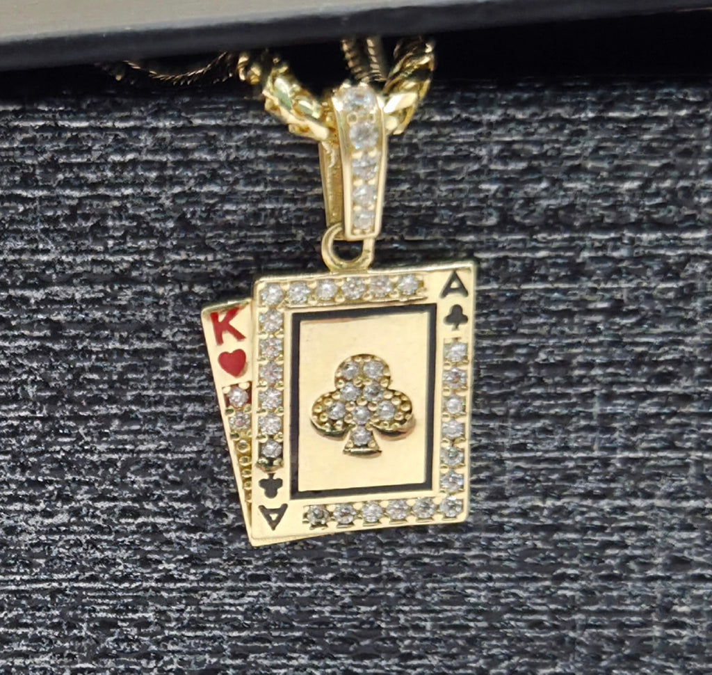 14K SMALL POKER PENDANT – JY Jewelry Wholesale