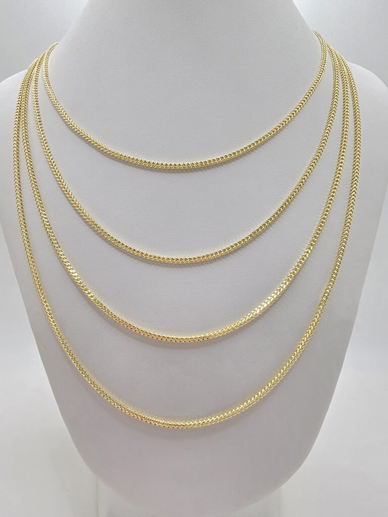10K HOLLOW FRANCO CHAIN – 1.5MM 22" – JY Jewelry Wholesale