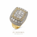 14K YG BAGUETTE CLUSTER RING – 10.5 – JY Jewelry Wholesale