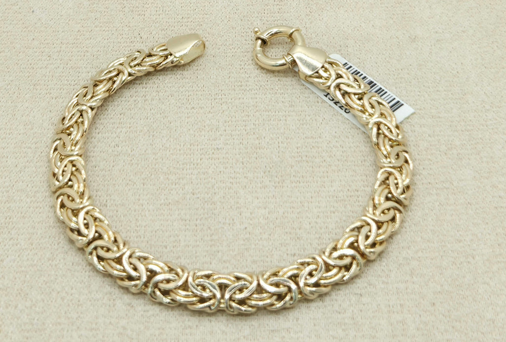 10K BYZENTINE BRACELET – 7" 7MM – JY Jewelry Wholesale