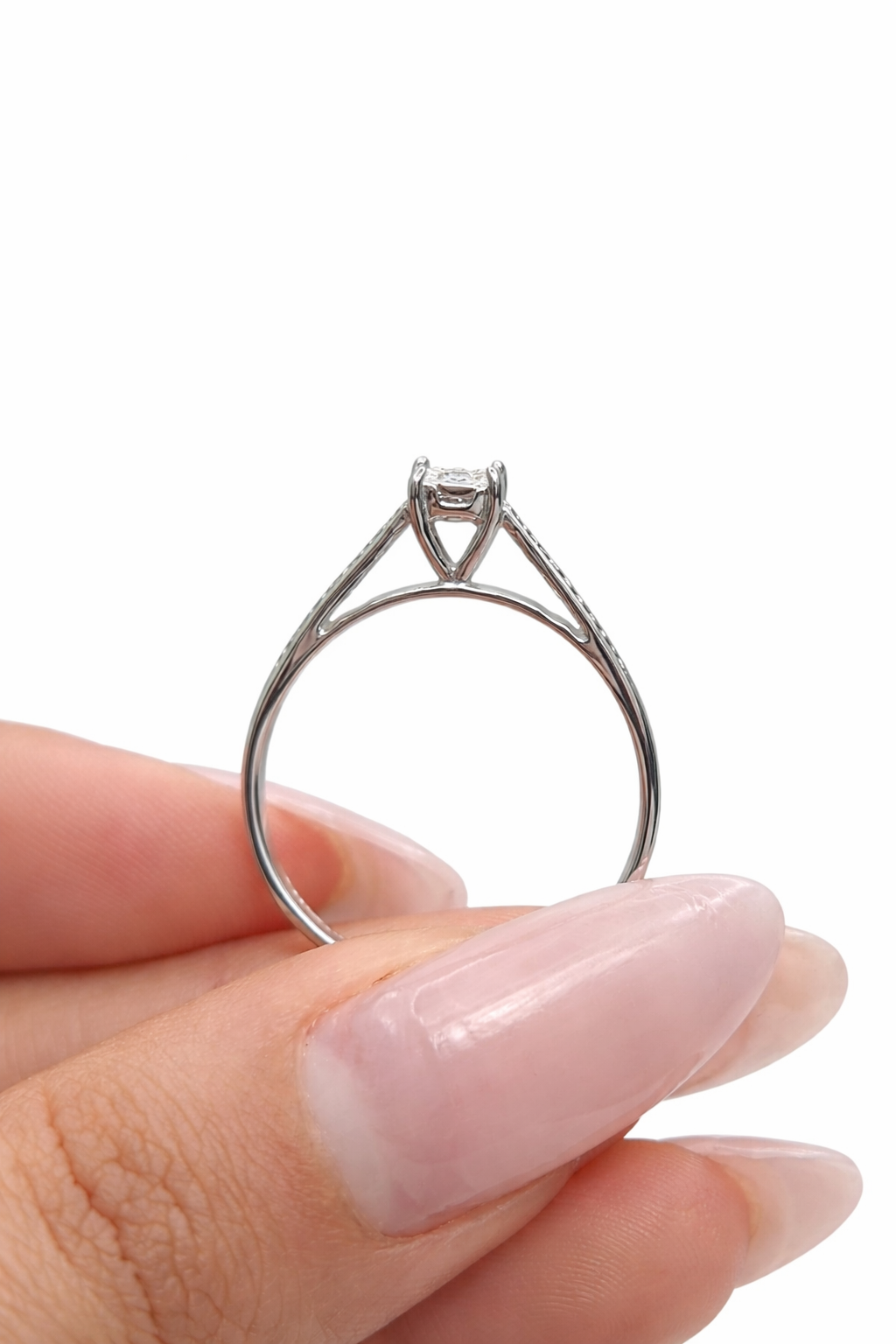 10K WHITE GOLD DIAMOND PROMISE RING – 7 – JY Jewelry Wholesale