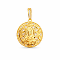 10K ZC PUFFY CARIDAD PENDANT – 19MM – JY Jewelry Wholesale
