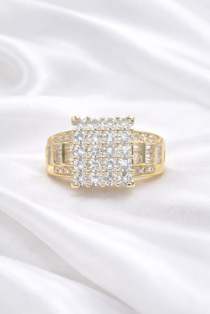 10K RECTANGULAR EXOTIC CZ RING – 7.5-8 – JY Jewelry Wholesale