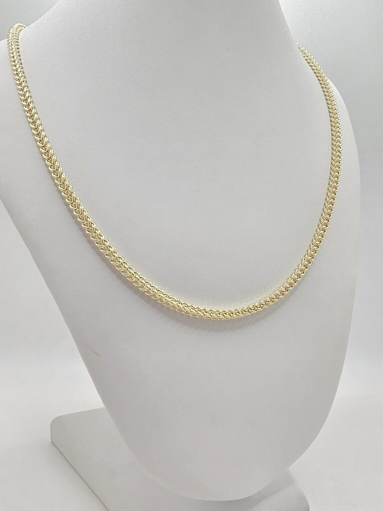 14K HOLLOW FRANCO CHAIN – 20" 3.5MM – JY Jewelry Wholesale