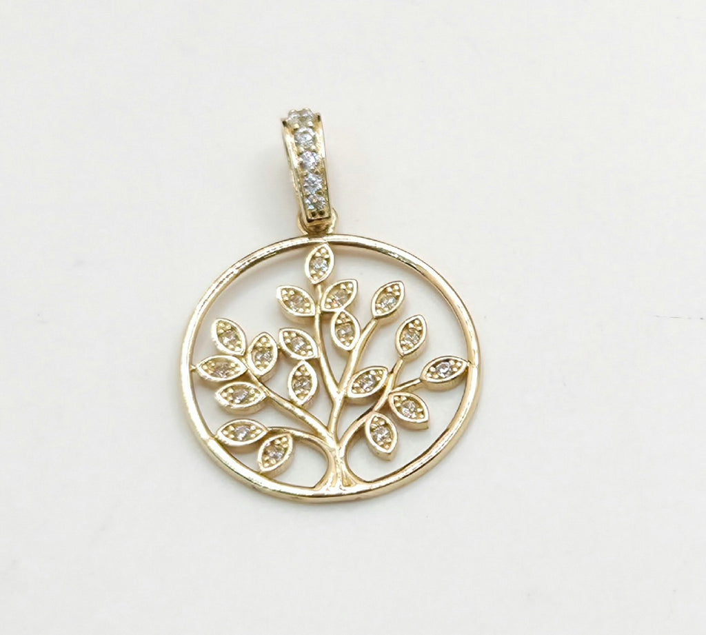 14K CZ DELICATE TREE OF LIFE PENDANT – JY Jewelry Wholesale