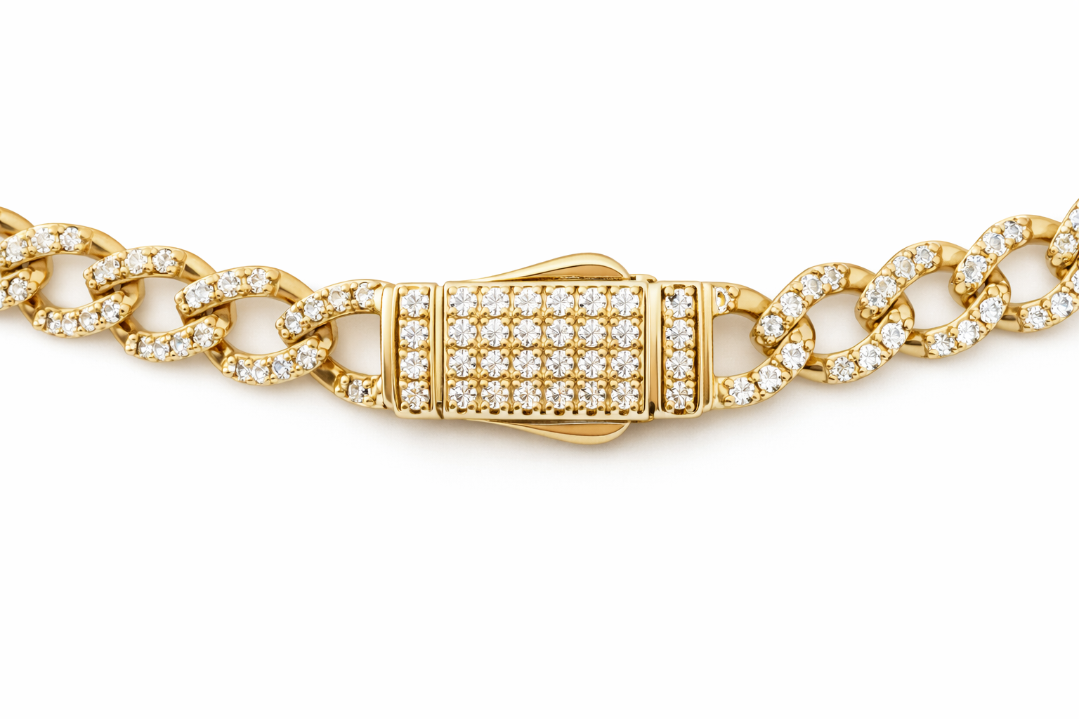 10K CZ MONACO STYLE CHAIN – 18" 5MM – JY Jewelry Wholesale