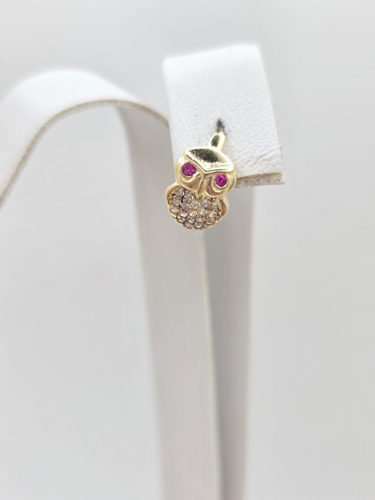 14K SMALL OWL HOOPS EARRINGS – JY Jewelry Wholesale