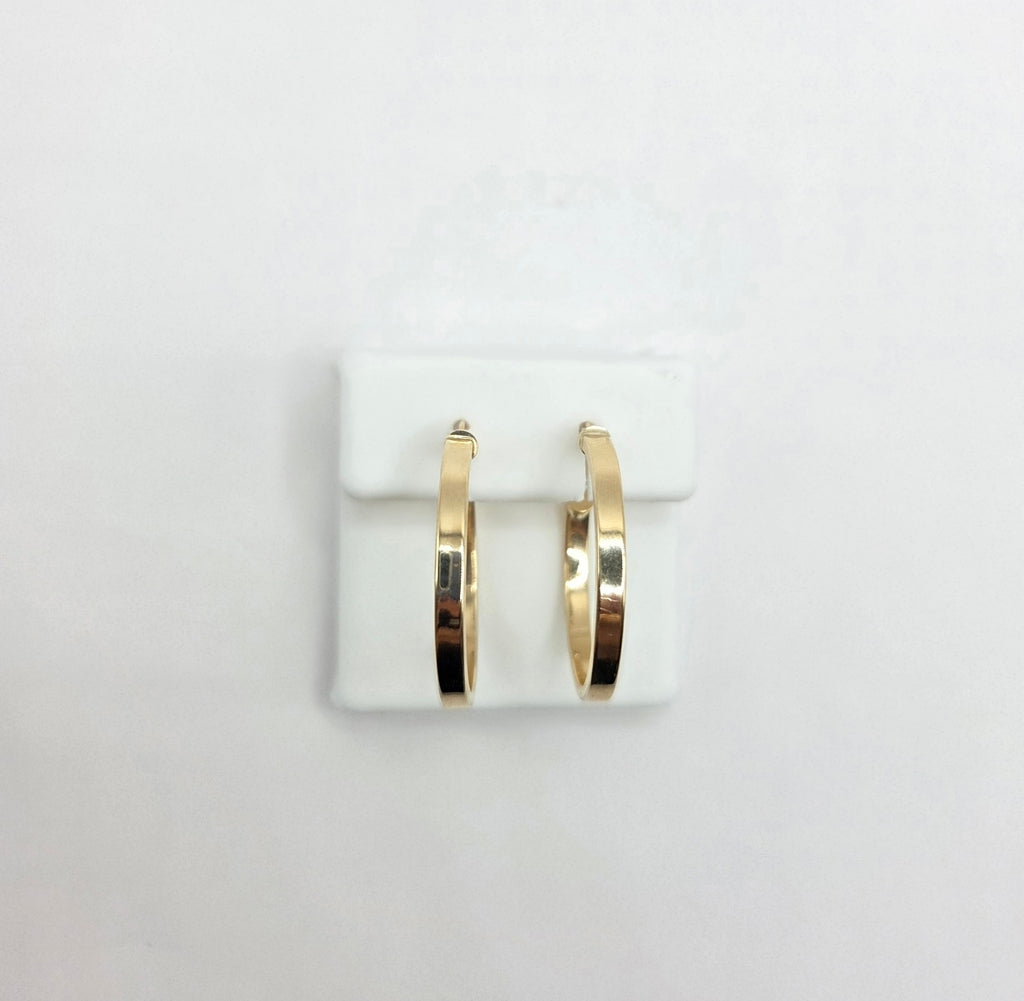 10K STRAIGH PLAIN HOOPS EARRINGS – JY Jewelry Wholesale