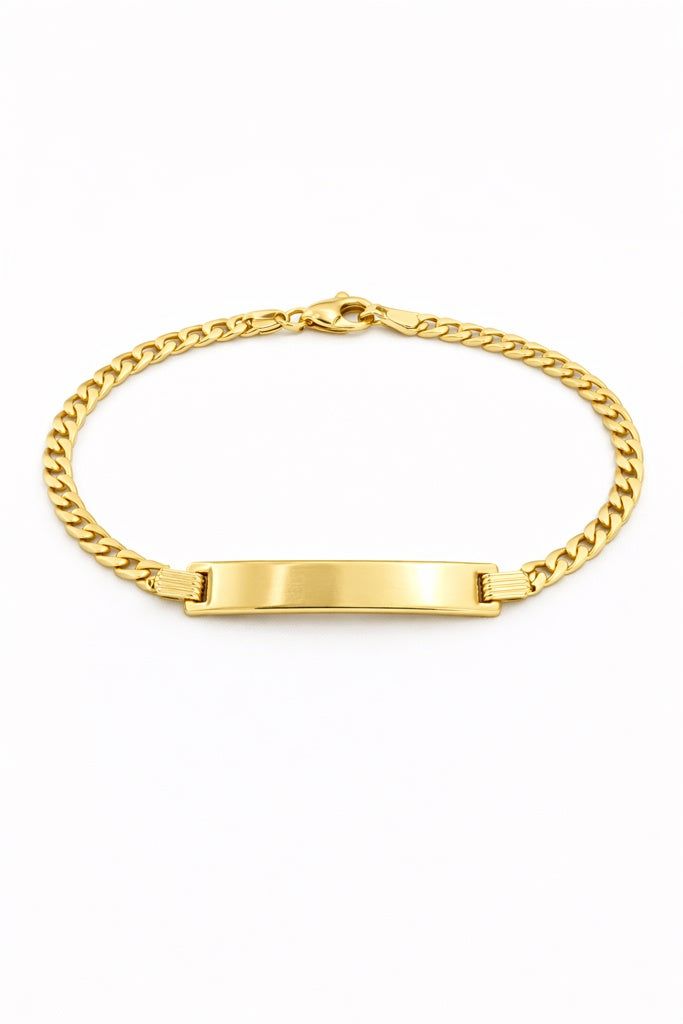 10K SEMISOLID MIAMI CUBAN BABY ID BRACELET – 6" 2.5MM – JY Jewelry Wholesale