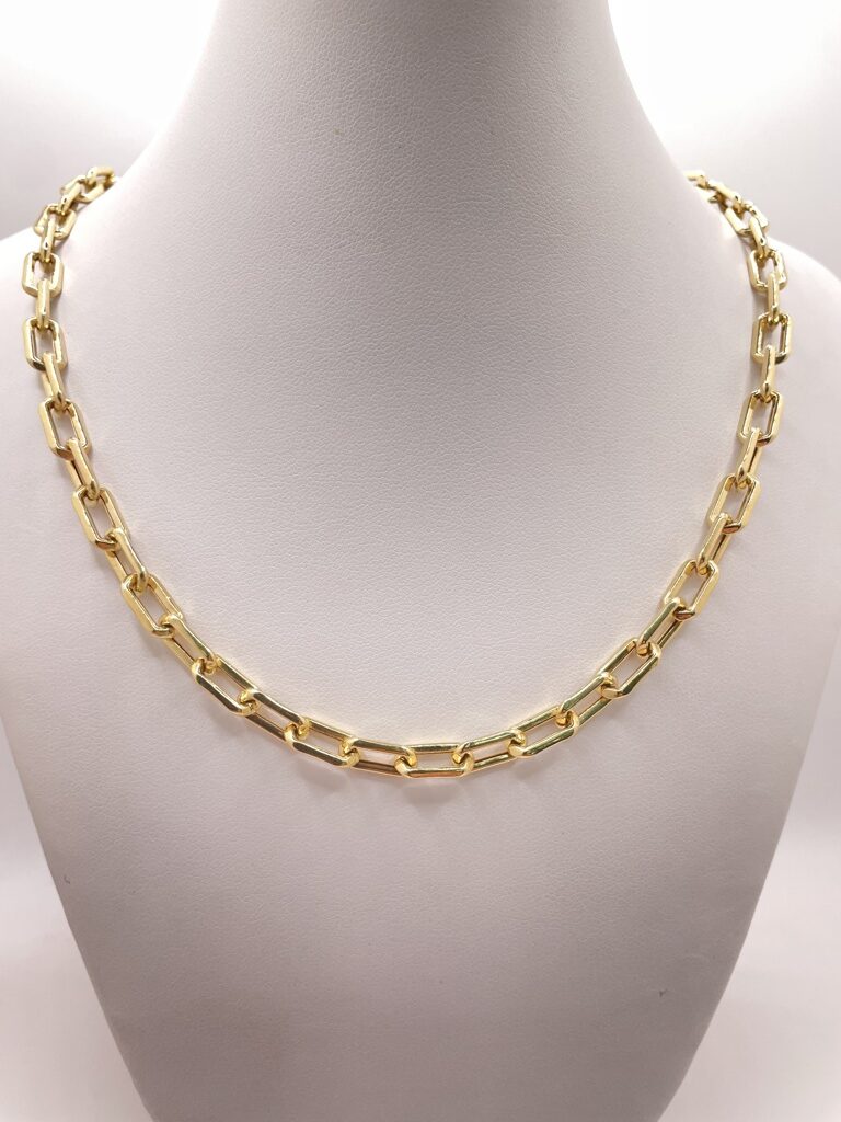 14K PAPER CLIP CHAIN 18" 6MM – JY Jewelry Wholesale