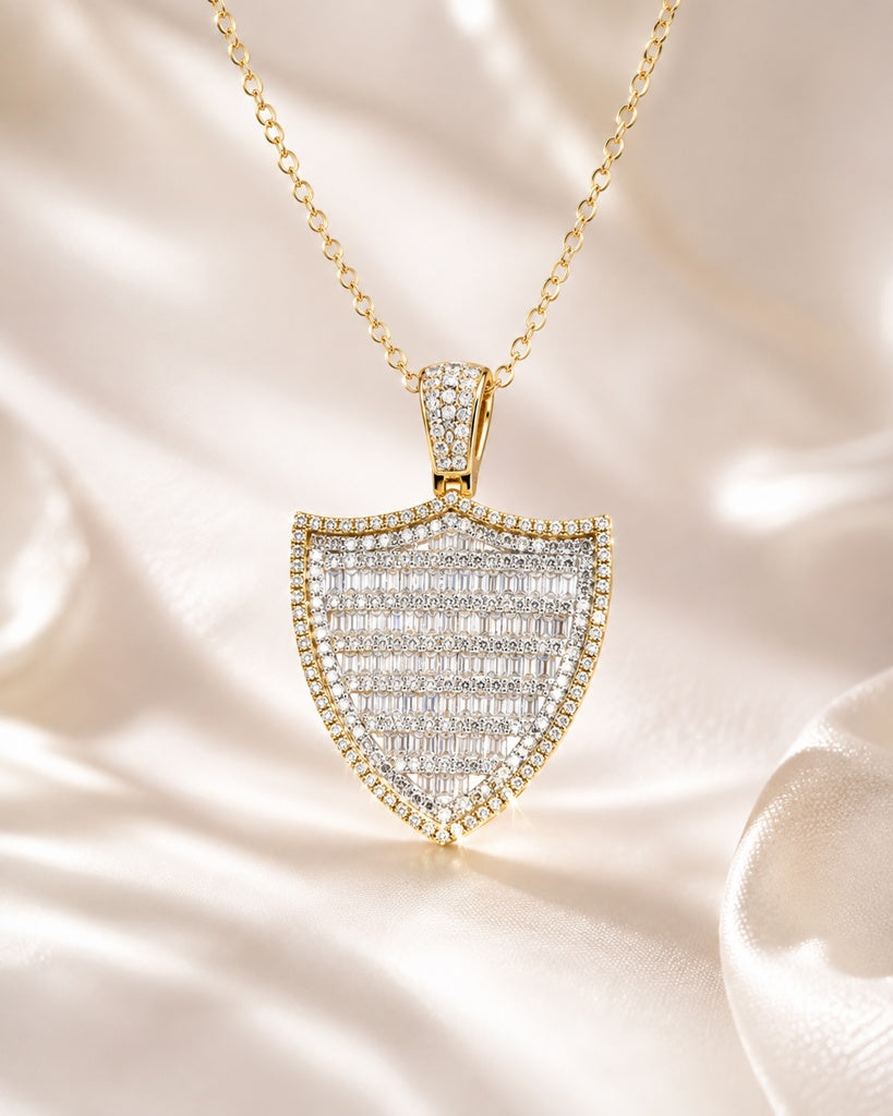 14K DIAMOND SHIELD PENDANT – JY Jewelry Wholesale