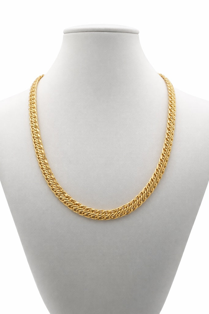 14K ELEGANT DOUBLE LINK STYLE NECKLACE – 18" – JY Jewelry Wholesale