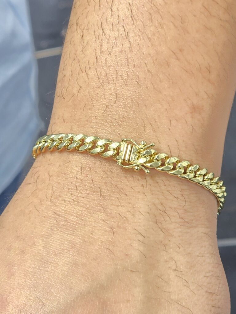 10K HOLLOW MIAMI CUBAN BRACELET 6MM – JY Jewelry Wholesale