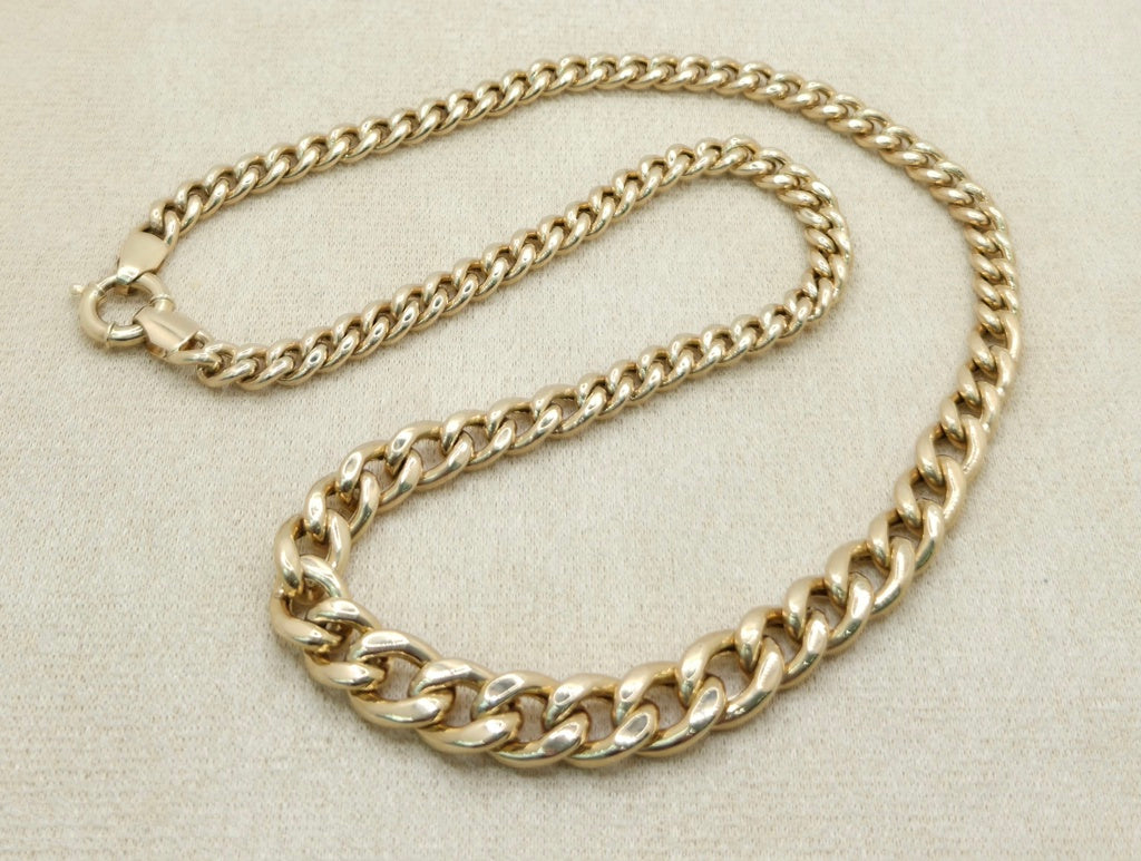 10K DEGRADING CUBAN LINK NECKLACE – 18" – JY Jewelry Wholesale