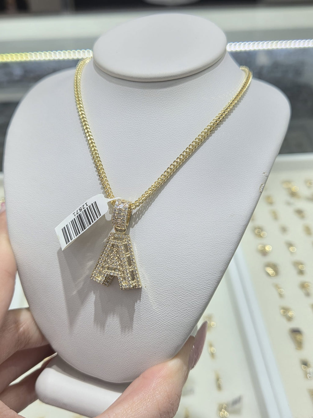 10K chain letter A – 18" – JY Jewelry Wholesale